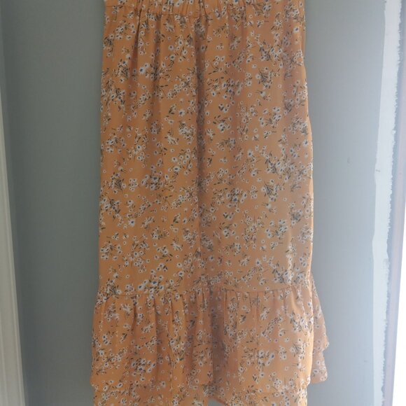 Allegra K Midi Ruffle Floral Skirt - Picture 5 of 8